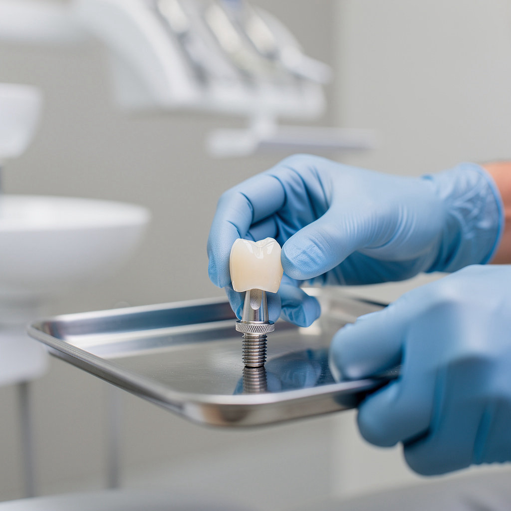 Ronald B. Dinning, DMD dental implant procedure and healthy smile results in Santa Barbara, California