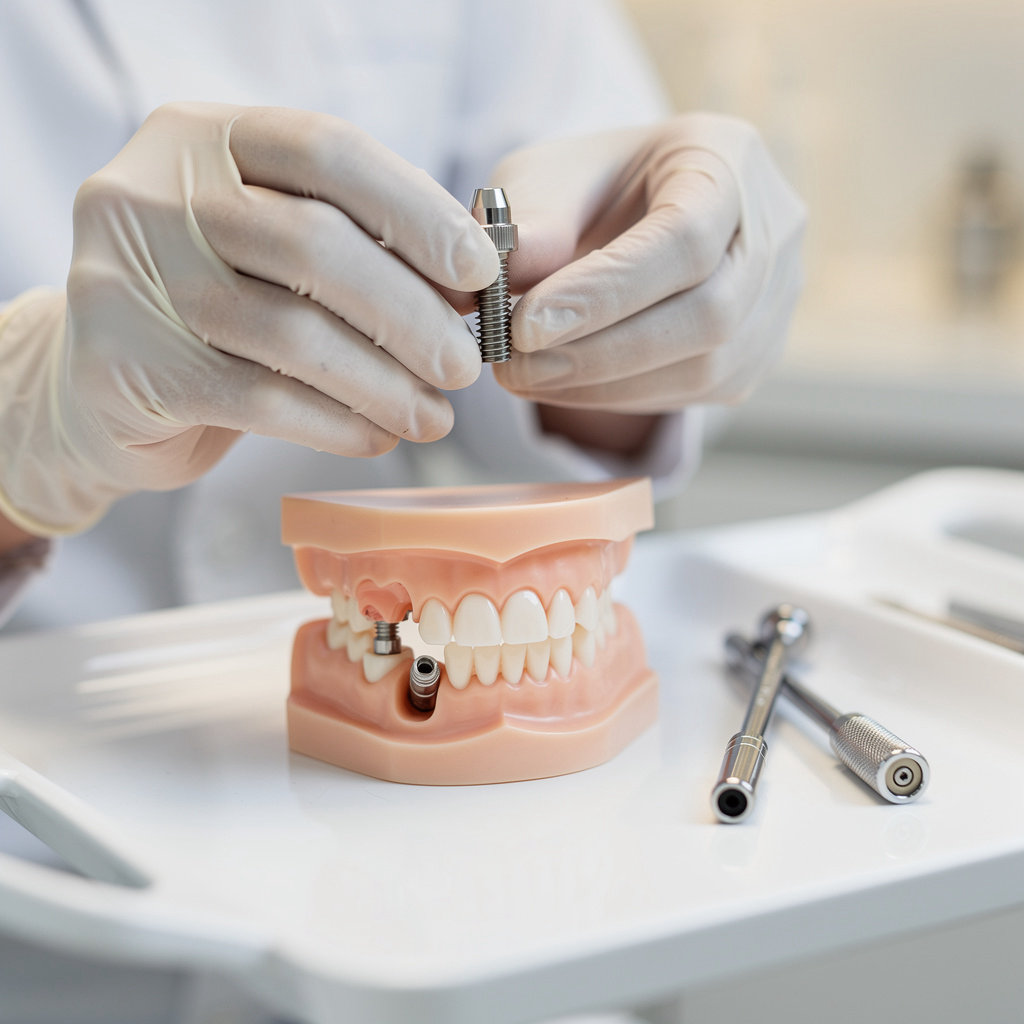 Ronald B. Dinning, DMD explains the dental implant process for patients in Santa Barbara